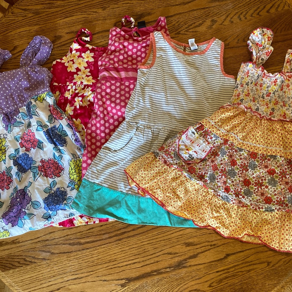 Girls size 6 summer dress lot